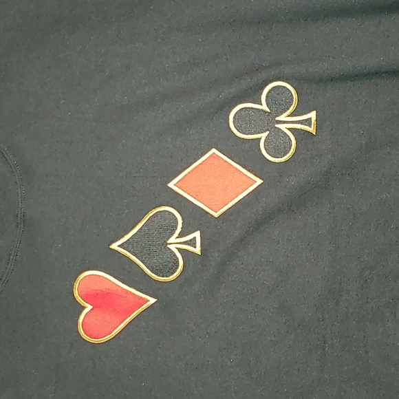 Vintage. Made in USA. Jerzees by Russell.  Playing Card Suits. Crew neck. 3X - Picture 4 of 14
